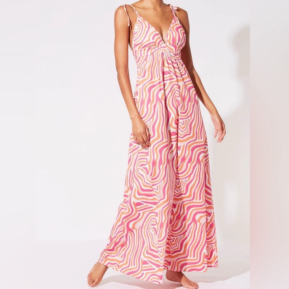 Solid & Striped Olympia Wavy Stripe Maxi Dress